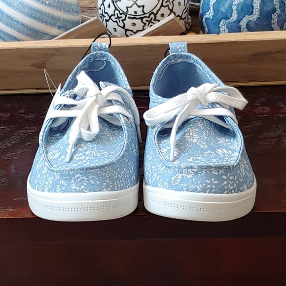 Falls Creek Women's Viv Floral Casual Shoe, Blue, Sz 11 - Picture 4 of 11